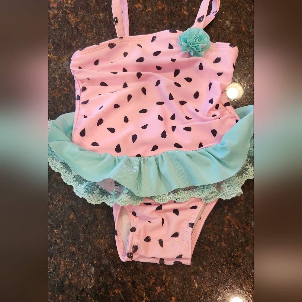 🍉Cat & Jack Pink and Blue Kids Swim One Piece
